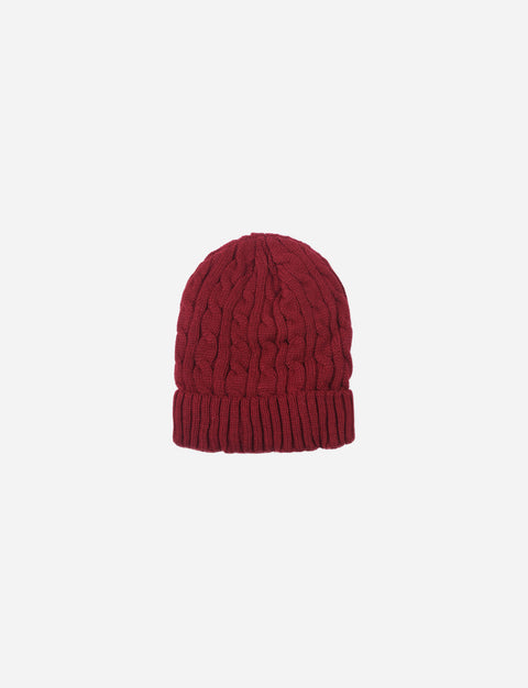 Gorro tejido con estructuras