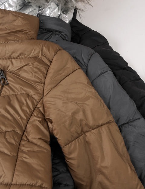 Campera largo medio con capucha