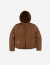 Campera capitoneada con capucha y broches