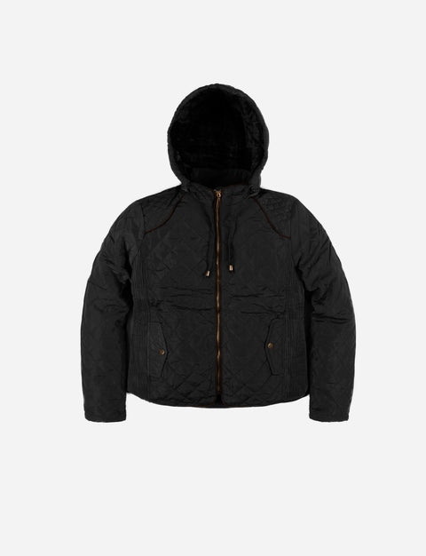 Campera capitoneada con capucha y broches