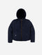 Campera capitoneada con capucha y broches