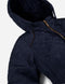 Campera capitoneada con capucha y broches