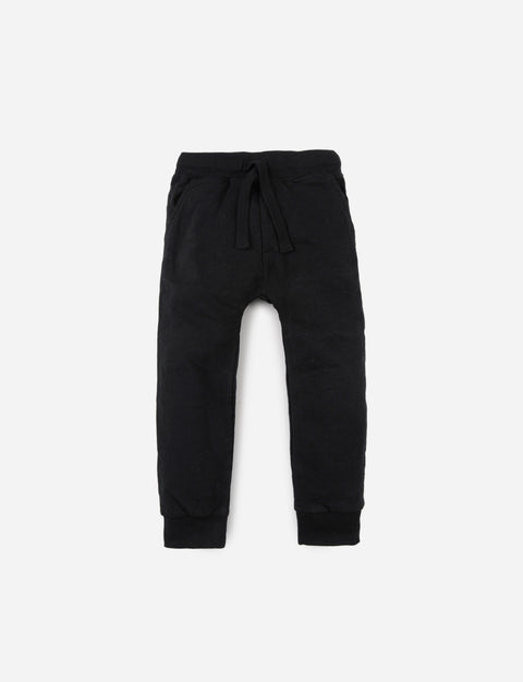 Pantalon con cintura y puño en rib