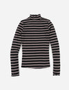 T-shirt manga larga con cuello alto