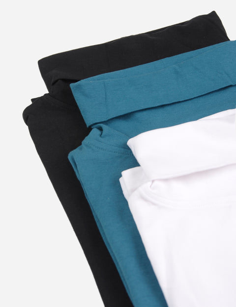 T-shirt manga larga con cuello alto